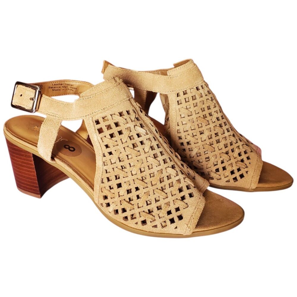 8W Franco Sanrto Harlet 3 Sandal- Open Toed Heels EUC